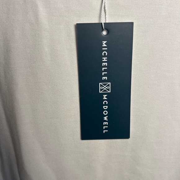 Michelle McDowell snow Blakeley top size large puff sleeve white t-shirt - Picture 5 of 8